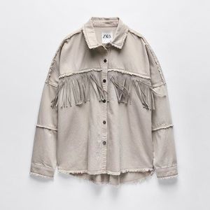 NWT Zara Paris Fringe Jacket